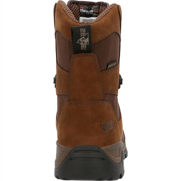 NEW ROCKY men's red mountain waterproof 400g insulated outdoor boot - wide width - Picture 4 of 5